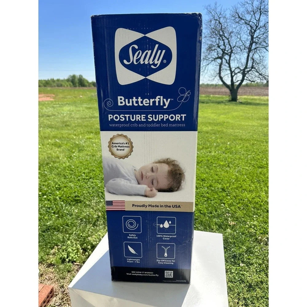 New Seals Butterfly Premium Firm‎ Crib Mattress And Toddler Mattress